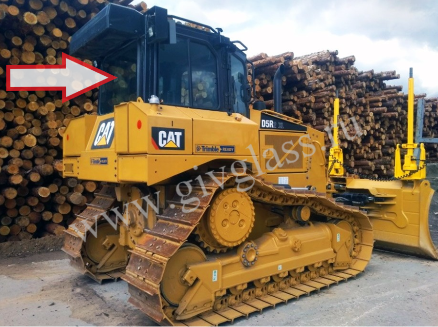 Бульдозер Caterpillar D5R 2XL 2019 года - Стекло заднее цельное (закаленное)