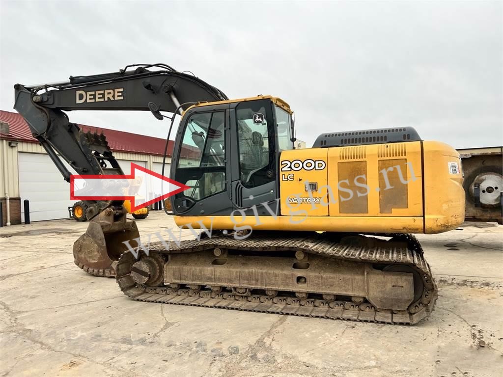 Гусеничный экскаватор John Deere LC 200 D / LC 240 D/ LC 260 D/ LC 300 D/ LC 330 D/ LC 360 D - Стекло дверное левое нижнее (закалённое)