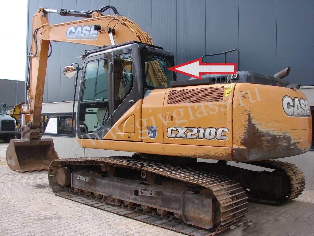Гусеничный/колесный экскаватор Case CX210C 2018 года - Стекло заднее (закаленное)