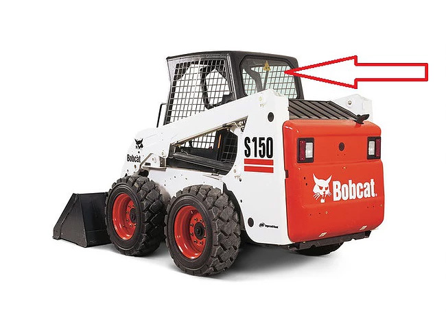Мини-погрузчик BOBCAT S130/150/160/175/185/205/250/250/330  - Cтекло заднее (закаленное) 
