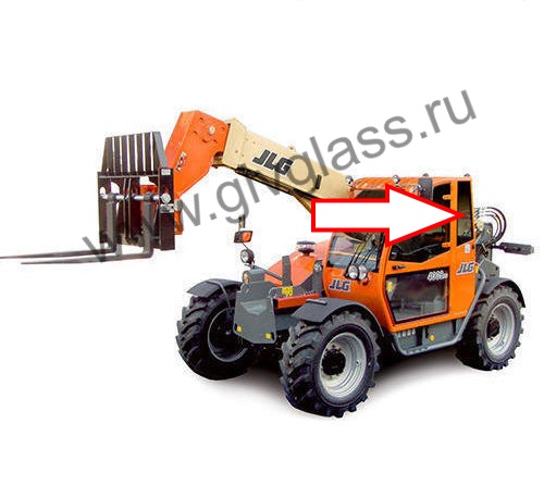 Телескопический погрузчик JLG 3508 PS/ 3509 PS/ 3512 PS/ 3513 PS/ 4008 PS/ 4009 PS - Стекло кузовное левое (закаленное)

​