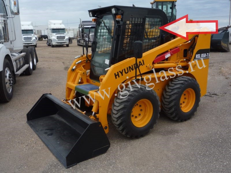 Hyundai HSL 650-7a/850-7a  - Стекло боковое левое/правое (неподвижная форточка) (закаленное) цена за шт.