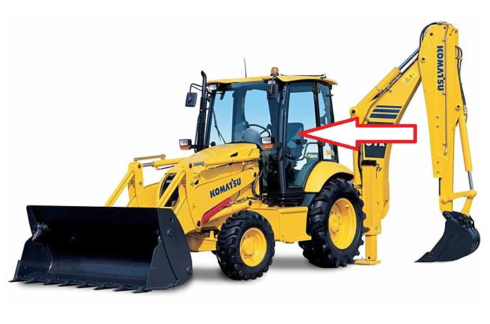 Экскаватор-погрузчик Komatsu WB93R-5/WB97R-5/WB93S-5/WB97S-5 2006 - Стекло дверное левое (закалённое).
Номер в каталоге 42N-54-13430