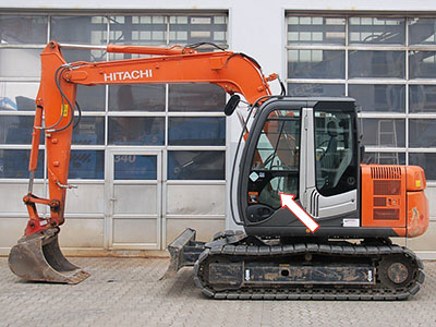Экскаватор гусеничный HITACHI ZX 70 LC/ZX 75 LC - Стекло дверное нижнее левое (закаленное)
