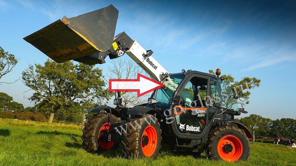 Телескопический погрузчик Bobcat TL358+ - Стекло лобовое (закалённое)