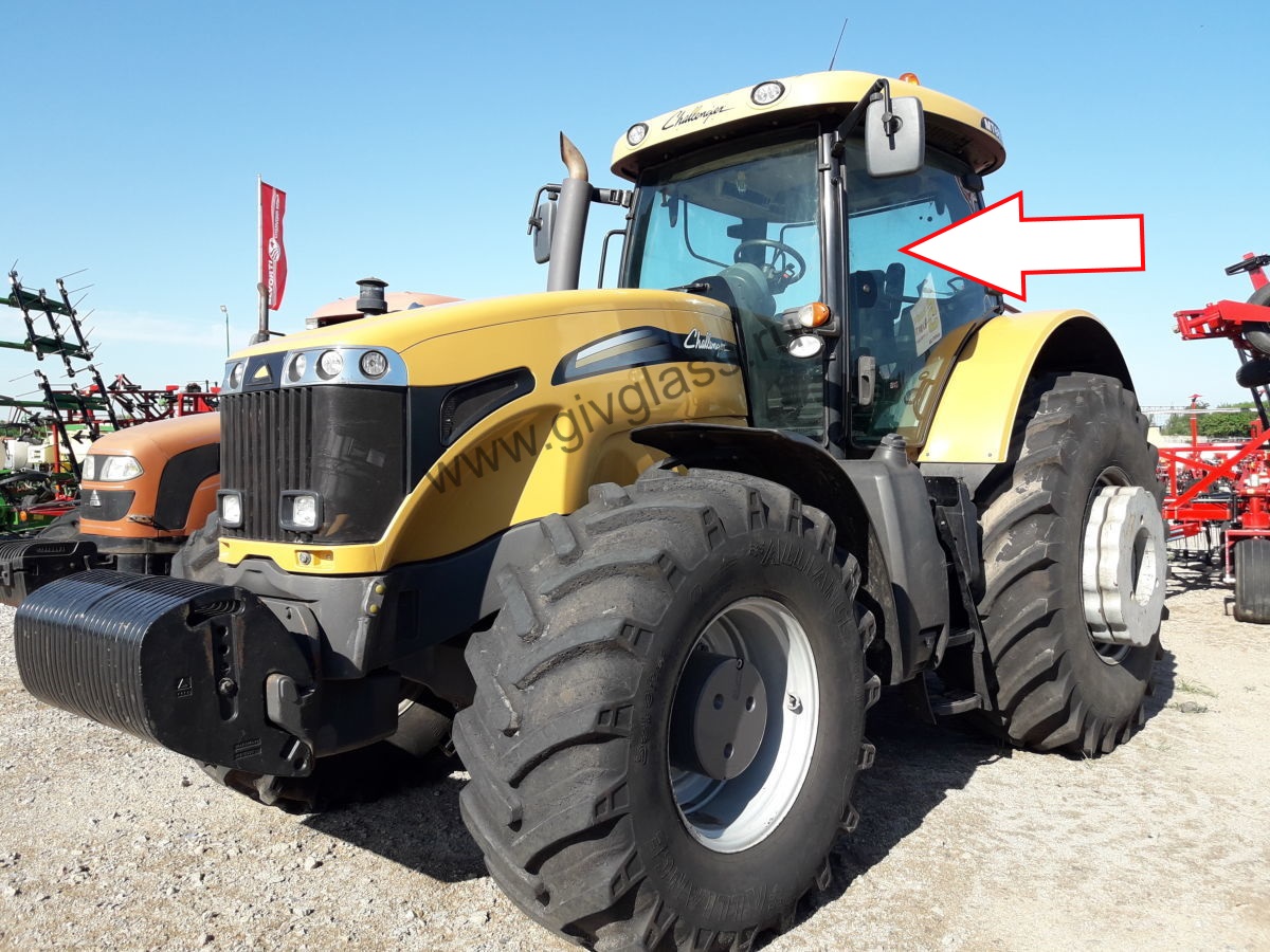 Трактор Challenger MT665C / Challenger MT765C / Challenger MT865C - Стекло дверное левое  (закаленное)