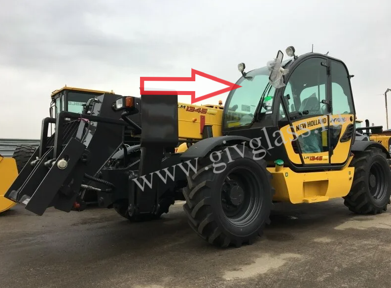 Телескопический-погрузчик New Holland LM1330/ LM1333/ LM1340/ LM1343/ LM1345/ LM1440/ LM1443/ LM1445/ LM1740/ LM1745/ LM5040/ LM5060/ LM5080/ LM732 - Стекло лобовое (закалённое)