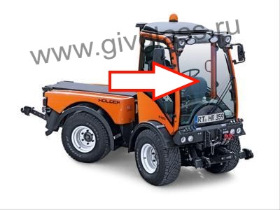 Коммунальная машина HOLDER S990  - Стекло лобовое (триплекс), размер 1429 мм * 997 мм, необходимо уточнение формы выреза под дворник
