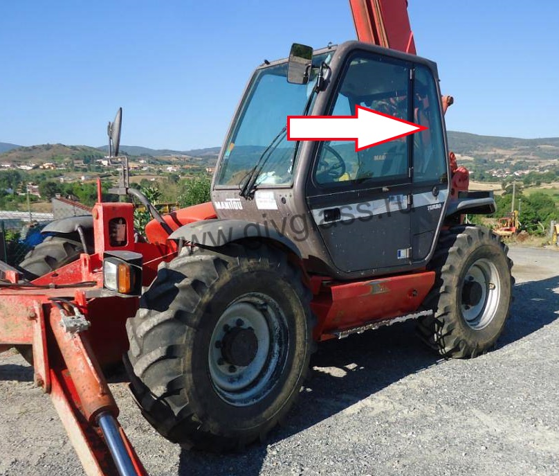 Телескопический-погрузчик MANITOU MT 1340 Sl / 1740 SL Turbo - Стекло кузовное заднее левое (закаленное) 