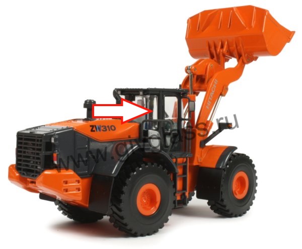 Фронтальный погрузчик HITACHI ZW310 - Стекло заднее правое (закаленное), №263G674151