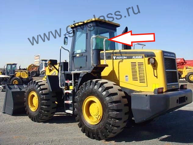 Погрузчик FOTON FL 958 - Стекло заднее (триплекс), размер 1400 мм * 810 мм

​