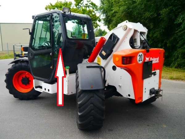 Телескопический-погрузчик BOBCAT T3571/T3571L  - Cтекло кузовное заднее левое (закалённое)