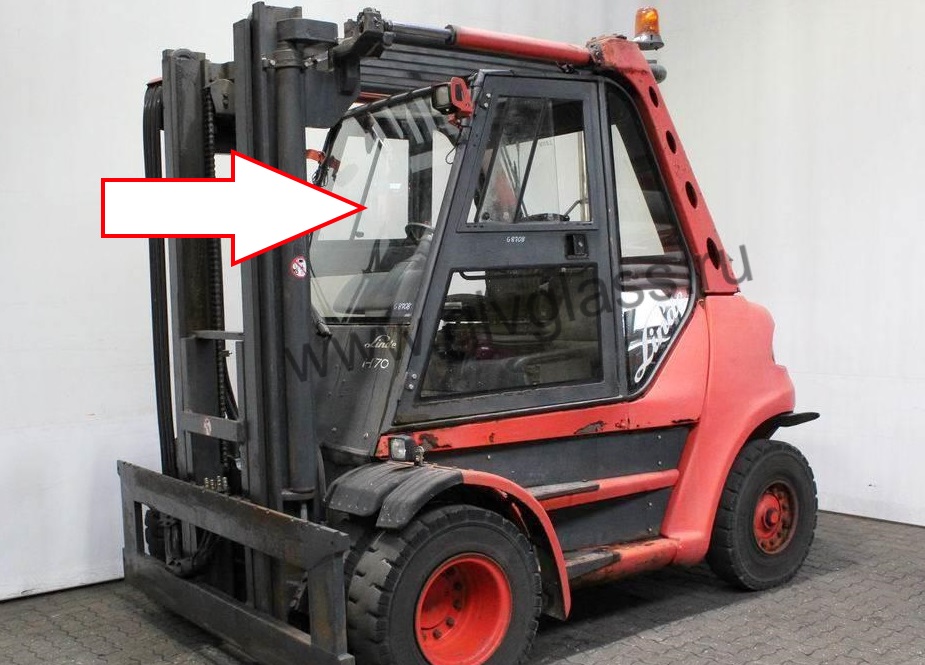 Вилочный погрузчик LINDE H70 - Стекло лобовое  (триплекс), размер 1115 мм * 1450 мм