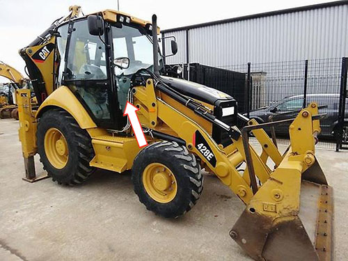Экскаватор-погрузчик Caterpillar 428 e/432e/434e/444e 2006 - Стекло лобовое нижнее правое (закаленное)