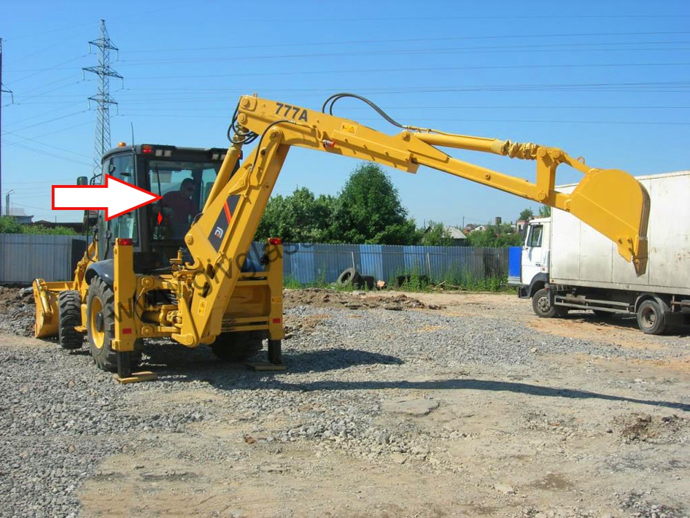 Экскаватор-погрузчик LiuGong CLG-777A - Стекло заднее, № 47C1511 