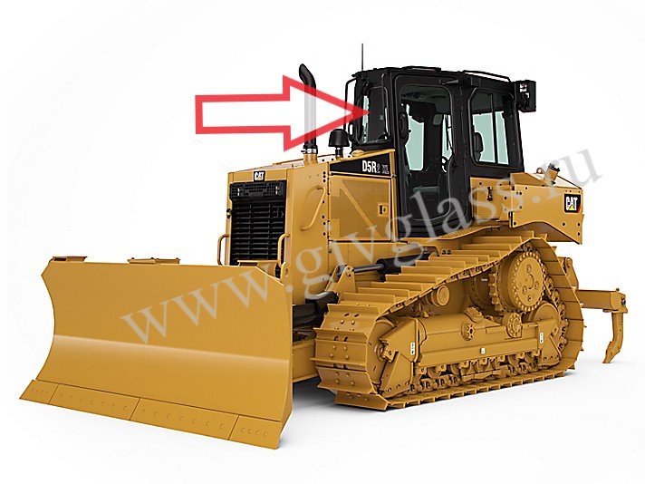 Бульдозер Caterpillar D5R 2XL 2019 года - Стекло лобовое (в резинку) (закаленное)