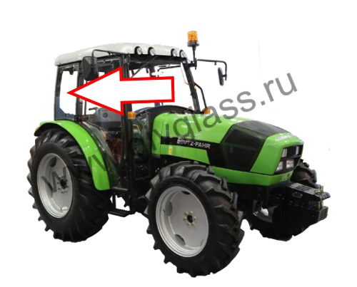 Трактор Deutz-Fahr Agrolux 4.80 - Стекло кузовное заднее правое (закаленное), размер 728 мм * 512 мм, № 24SMTN-3