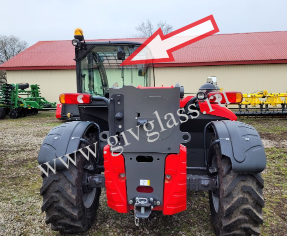 Телескопический погрузчик Massey Ferguson TH7038 - Стекло заднее (закаленное)