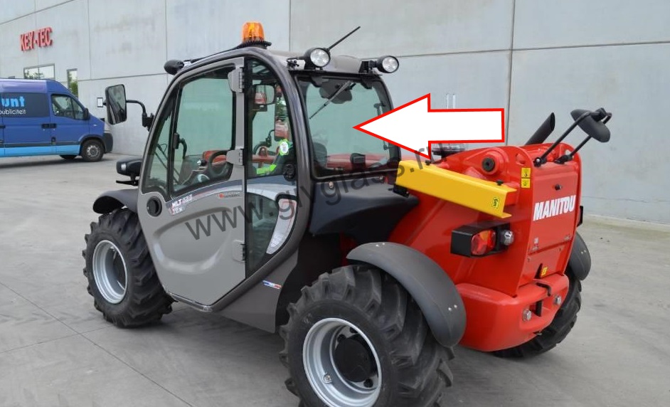 Телескопический погрузчик MANITOU MT 1840 - Cтекло кузовное заднее (закалённое)