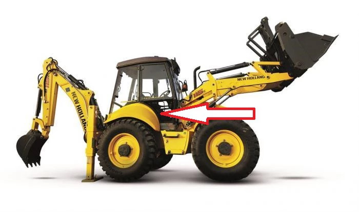 Экскаватор-погрузчик New Holland LB 115 |B 110B |B 100B |B 90B |B 115B - Стекло дверное нижнее правое (закалённое) 
