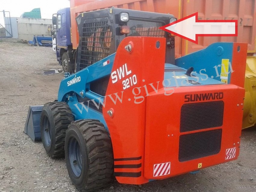 Мини-погрузчик SUNWARD SWL 2810/SWL 3210  - Стекло заднее (закаленное)