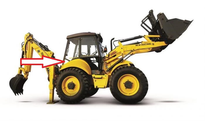 Экскаватор-погрузчик New Holland LB 115 |B 110B |B 100B |B 90B |B 115B - Стекло кузовное заднее правое треугольник (закалённое) 