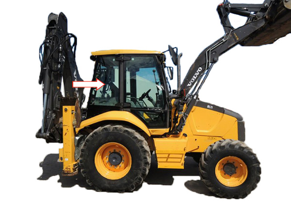 Экскаватор-погрузчик Volvo BL61/Volvo BL71 2009 - Стекло кузовное заднее правое (закалённое) 