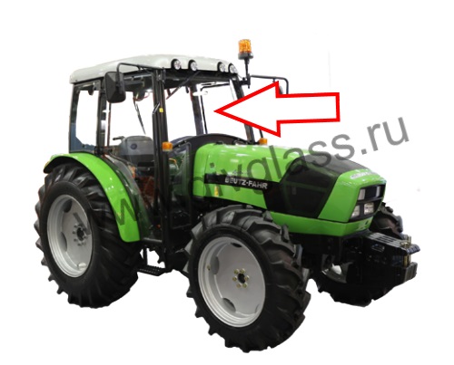 Трактор Deutz-Fahr Agrolux 4.80  - Стекло лобовое (закаленное), размер 590 мм * 1167 мм , № 24SMTN-1-1
