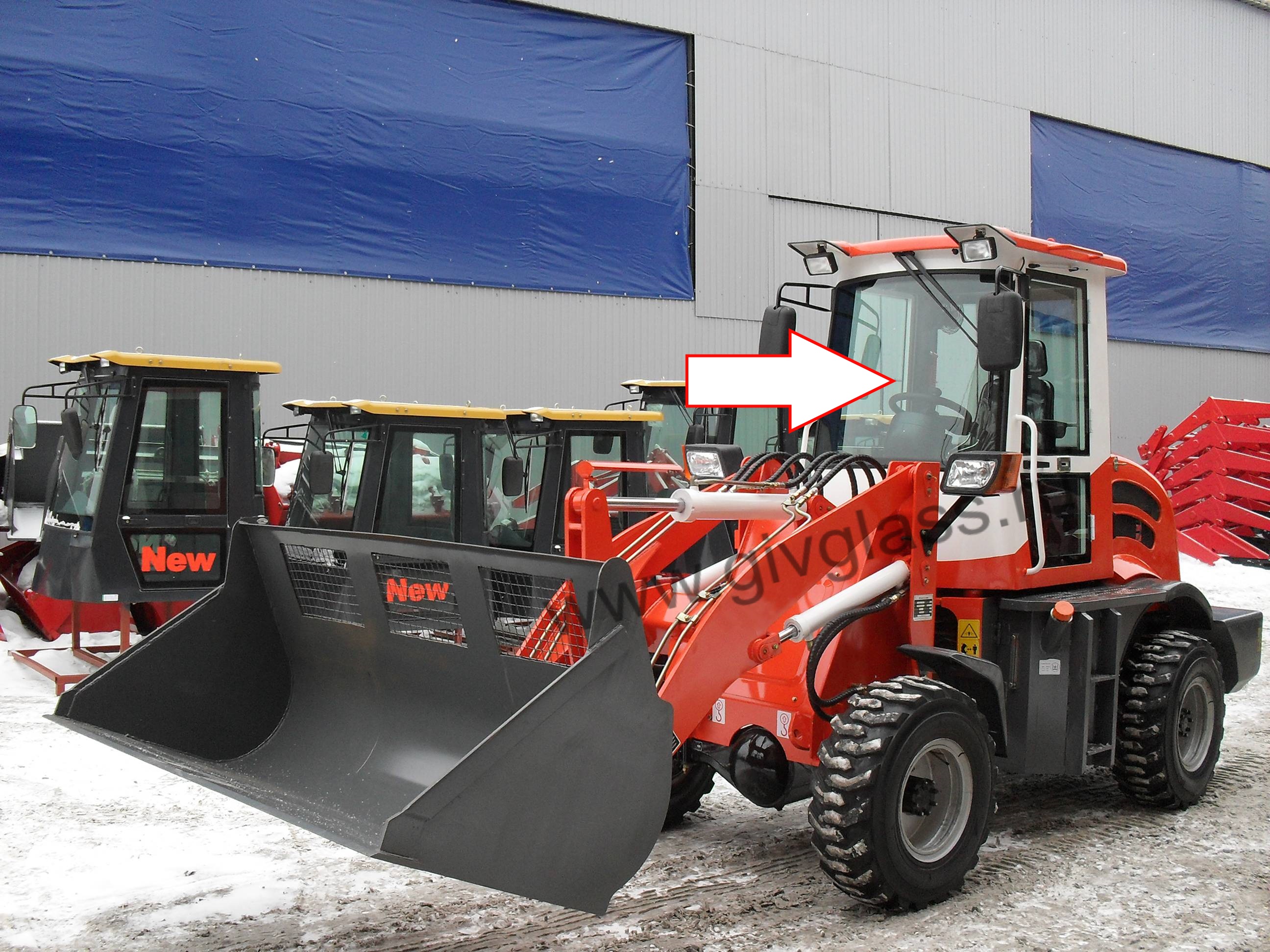 Фронтальный погрузчик МДСУ-3000  - Стекло лобовое (триплекс),

размер 1040 мм * 1015 мм