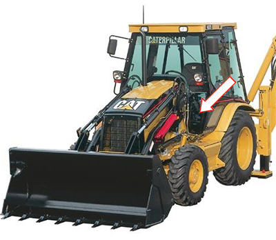 Экскаватор-погрузчик Caterpillar 428 D 97/432 D 97 - Стекло стекло лобовое нижнее левое (закаленное)