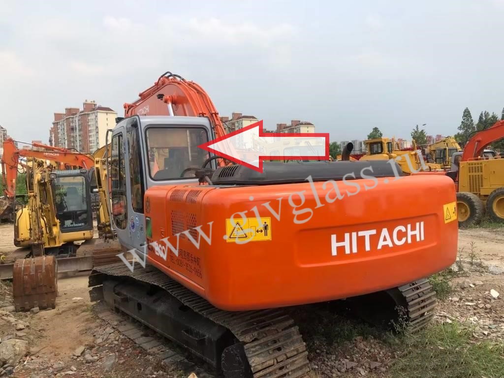 Экскаватор гусеничный Hitachi EX100/120/200/300 5 серии - Стекло заднее (закаленное) 
Номер в каталоге 4369555