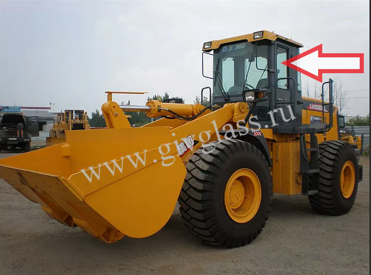 Фронтальный погрузчик XCMG LW500KL - Стекло дверное правое/левое (закалённое) цена за шт.