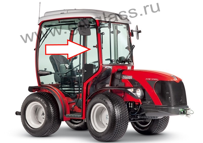 Трактор Antonio Carraro TTR 4400 HST II - Стекло кузовное правое 