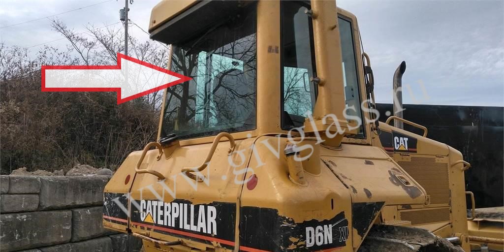 Бульдозер Caterpillar D6NXL - Стекло заднее (закаленное)