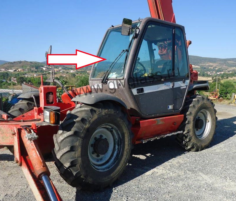 Телескопический-погрузчик MANITOU MT 1340 Sl / 1740 SL Turbo - Cтекло лобовое (закаленное) 