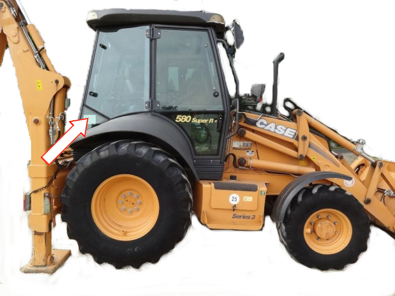Экскаватор-погрузчик Case 580 R | Case 580 T | Case 580 SR | Case 695 SR - Стекло кузовное нижнее правое (закалённое).
Номер в каталоге 85801630 | 85801631