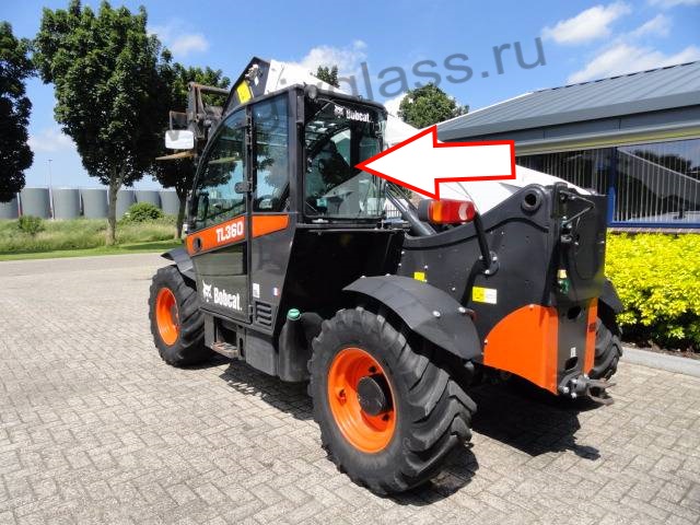 Телескопический погрузчик BOBCAT TL360, TL470 - Стекло заднее  (закалённое)