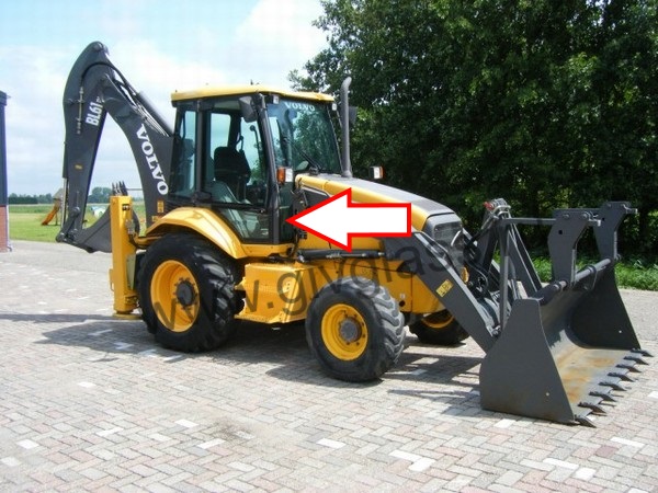 Экскаватор-погрузчик Volvo BL61/Volvo BL71 2009 - Стекло лобовое нижнее правое с шелкографией (триплекс)