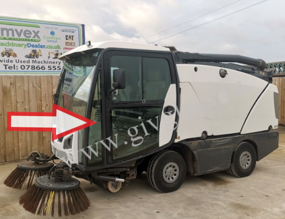 Коммунальная техника Johnston Sweepers C202 / Johnston Cx 202 / Johnston Cn 202 - Стекло кузовное левое (ближе к лобовому стеклу) (закаленное)