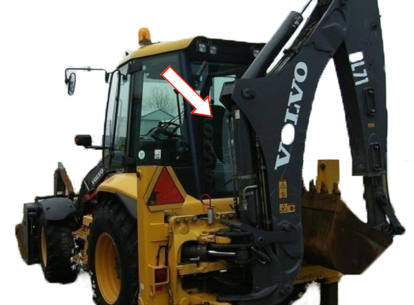 Экскаватор-погрузчик Volvo BL61/Volvo BL71 2009 - Стекло заднее (закалённое) 