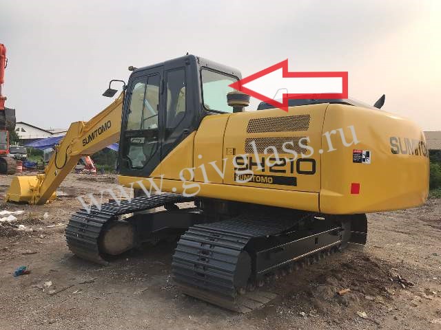 Гусеничный/колесный экскаватор SUMITOMO SH 210-5 - Стекло заднее (закаленное) 
Номер в каталоге KHN14930