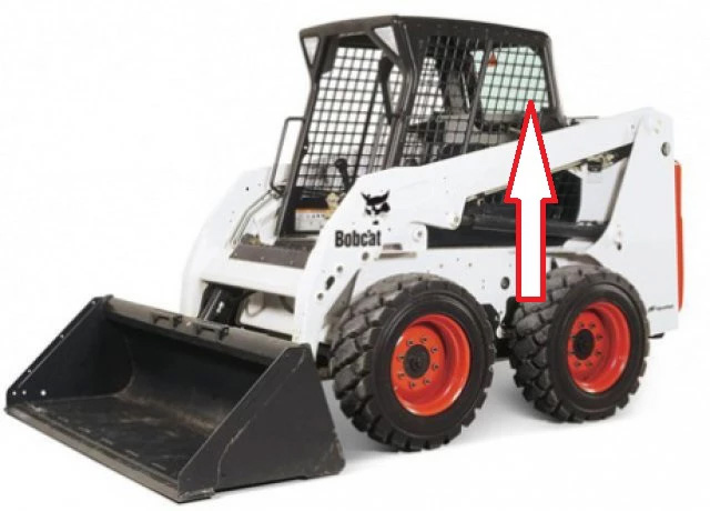 Мини-погрузчик BOBCAT S130/150/160/175/185/205/250/250/330  - Cтекло боковое левое и правое неподвижное (закаленное)