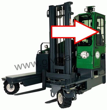 Погрузчик COMBILIFT C14000 XL - Стекло боковое (триплекс), толщина 5,76 мм, размер 140 мм * 900 мм, фон зеленый
​
