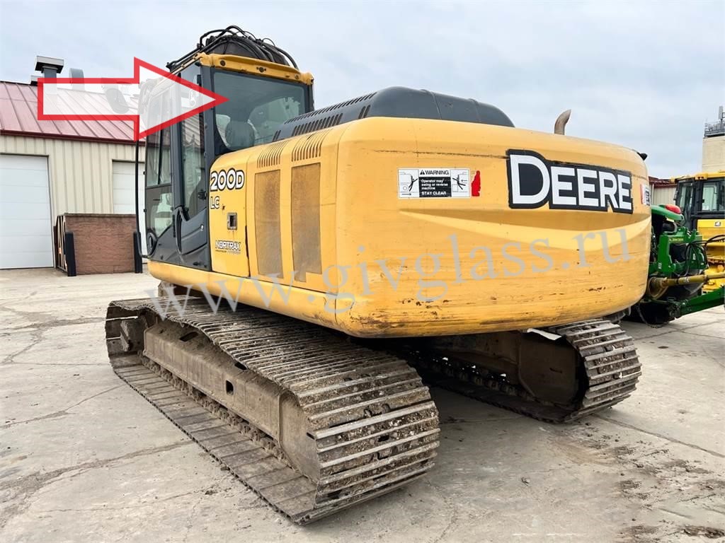 Гусеничный экскаватор John Deere LC 200 D / LC 240 D/ LC 260 D/ LC 300 D/ LC 330 D/ LC 360 D - Стекло заднее (закалённое)