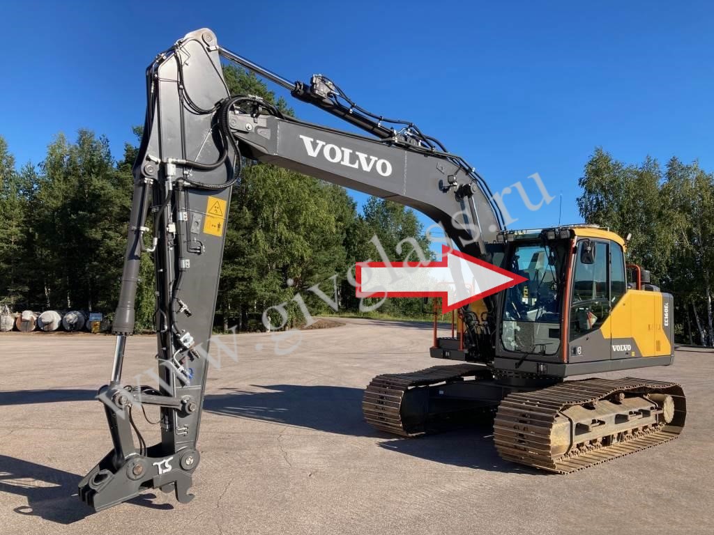 Экскаватор гусеничный Volvo EC170D, EW140B, EW145B, EW160B, EW180B, EC180Blc, EC210Blc, EC240Blc, EC290Blc, EC460Blc 2017 года - Стекло лобовое верхнее (триплекс)
