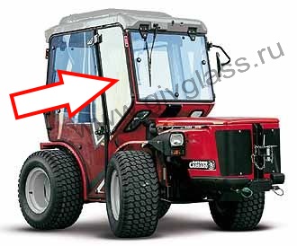 Трактор Antonio Carraro TTR 4400 HST - Стекло лобовое правое  (закаленное)