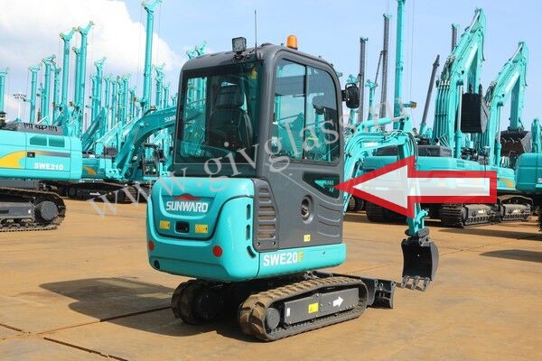 Мини-экскаватор Sunward SWE 20 F  - Стекло правое нижнее