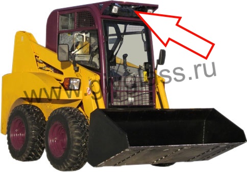 Мини-погрузчик МКСМ 800 А - Стекло лобовое верхнее  (триплекс), № 533А-81-111