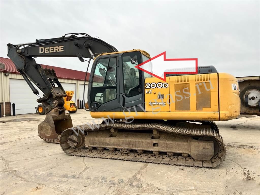Гусеничный экскаватор John Deere LC 200 D / LC 240 D/ LC 260 D/ LC 300 D/ LC 330 D/ LC 360 D - Стекло кузовное заднее левое (закалённое)