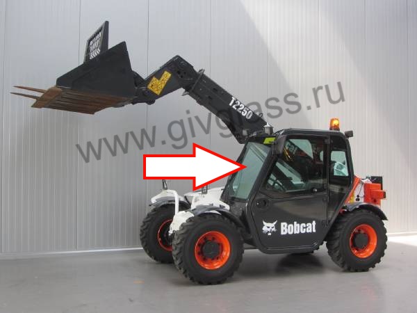 Телескопический погрузчик BOBCAT T2250  - Стекло лобовое (триплекс)